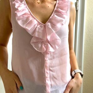 Pink blouse with ruffles